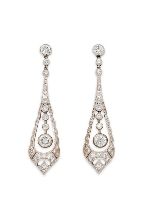 Pair of Diamond Earrings