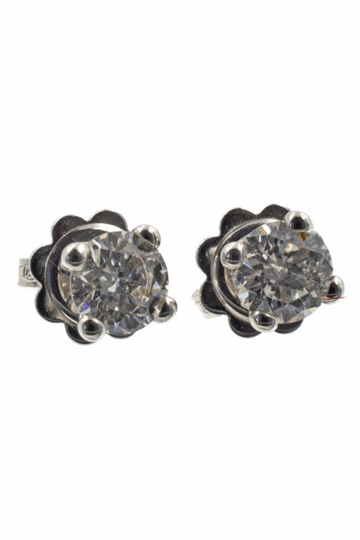 Pair of 18k Gold Diamond Earrings