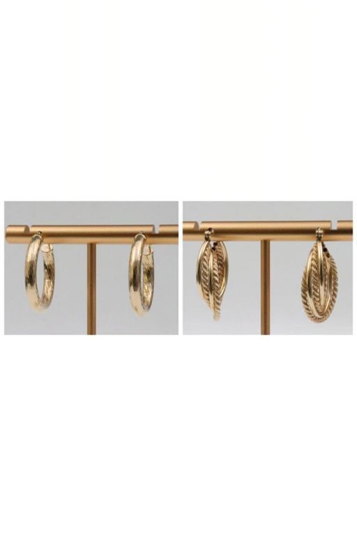 Two Pairs 14k Gold Earrings