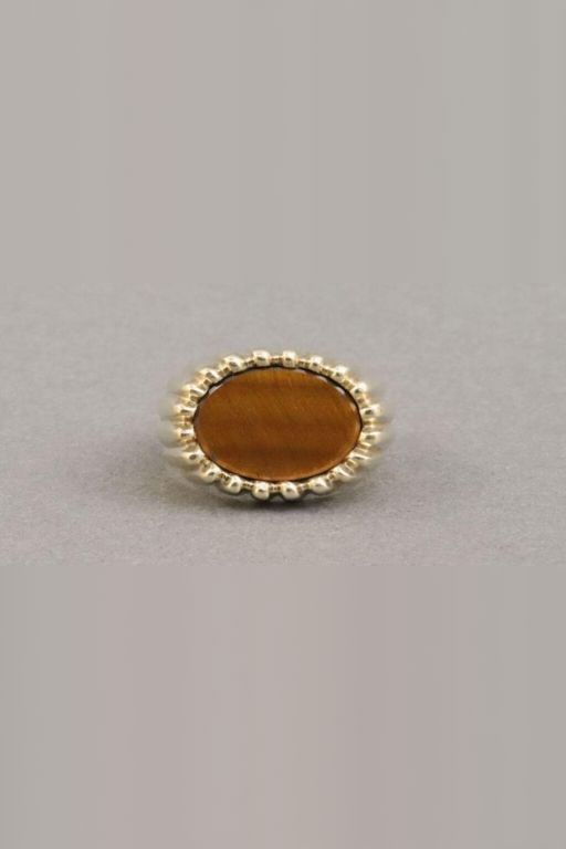 14k Gold Tiger Eye Ring