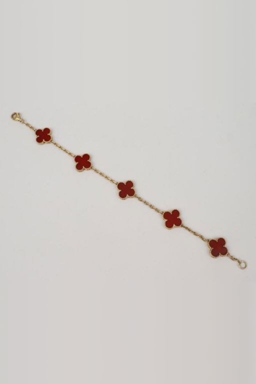 18k Gold Carnelian Bracelet