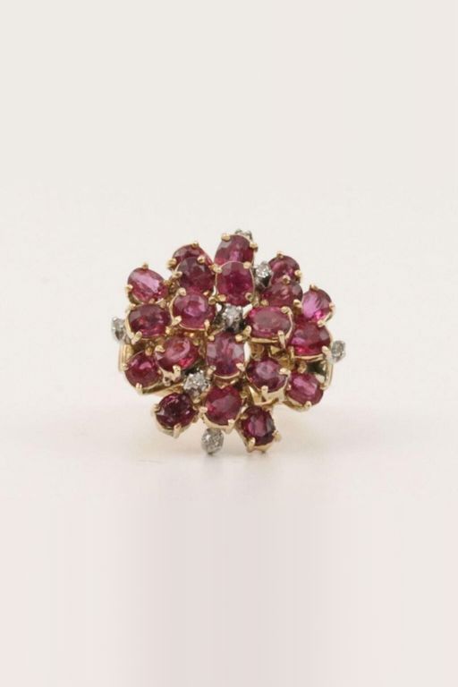 14k Gold Ruby and Diamond Ring