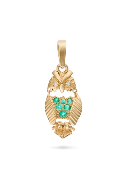 Emerald and Diamond Pendant