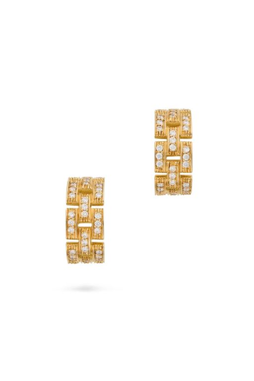 Pair of 18k Gold Diamond Earrings
