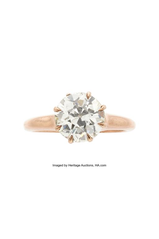 14k Gold Diamond Solitaire Ring