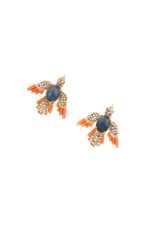 14k Gold, Sterling Silver Multi-Gem Earrings