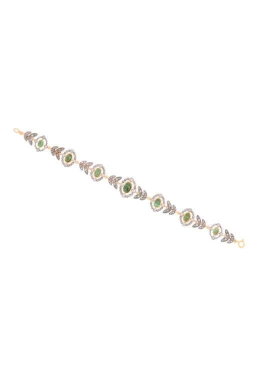 14k Gold, Sterling Silver Multi-Gem Bracelet