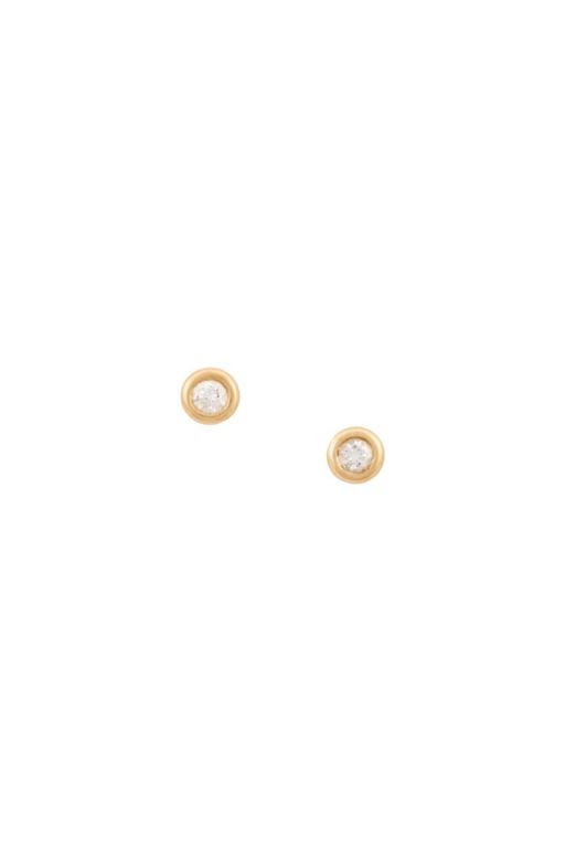 Pair of 18k Gold Diamond Earrings