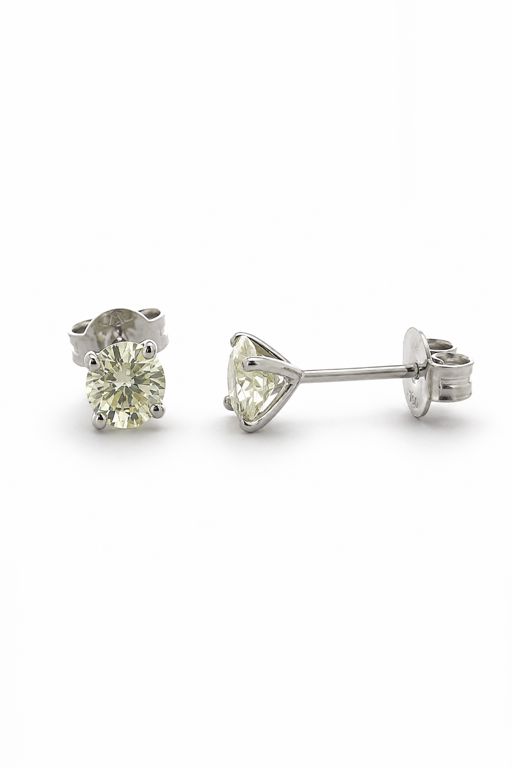 Pair of 18k Gold Diamond Earrings