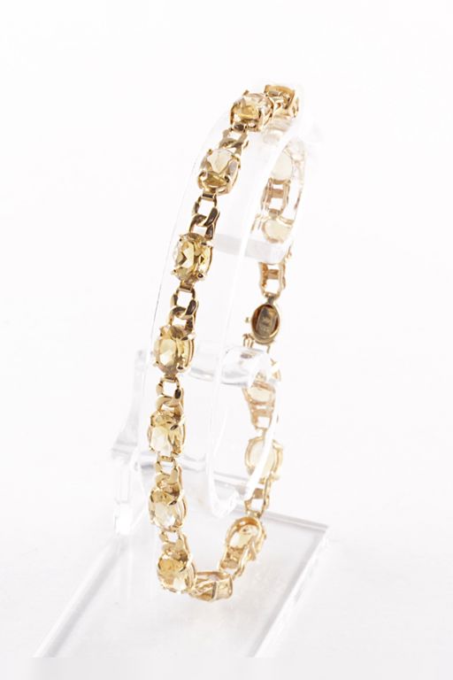 14k Gold Citrine Bracelet