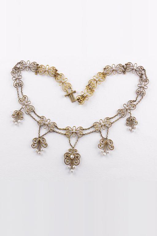 14k Gold Pearl Necklace