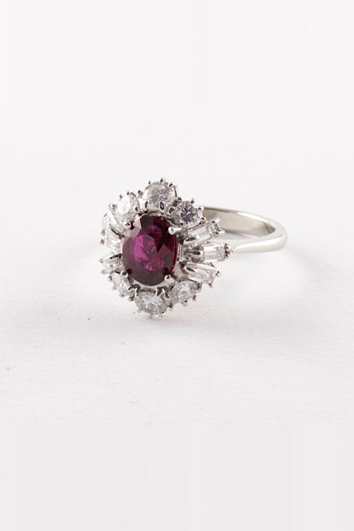 18k Gold Ruby and Diamond Ring