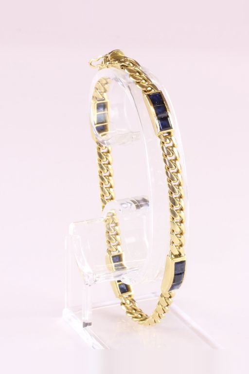 14k Gold Sapphire Bracelet