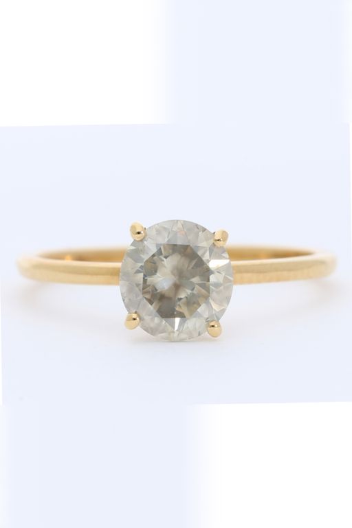 18k Yellow Gold Diamond Solitaire Ring