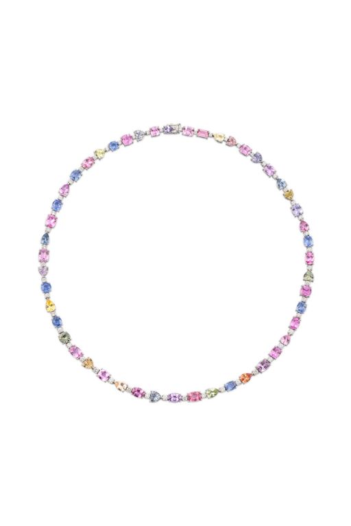 18k Gold Sapphire and Diamond Necklace