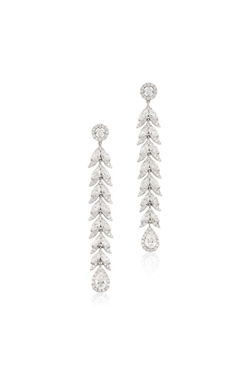 Pair of 18k Gold Diamond Earrings