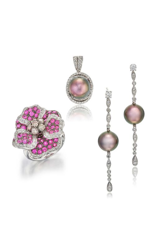 Gold Multi-Gem Jewelry Set