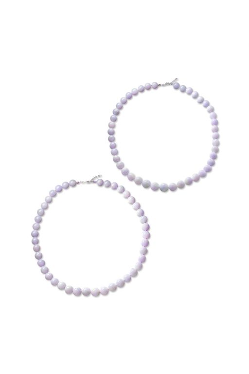 Two 18k Gold Jadeite Necklaces