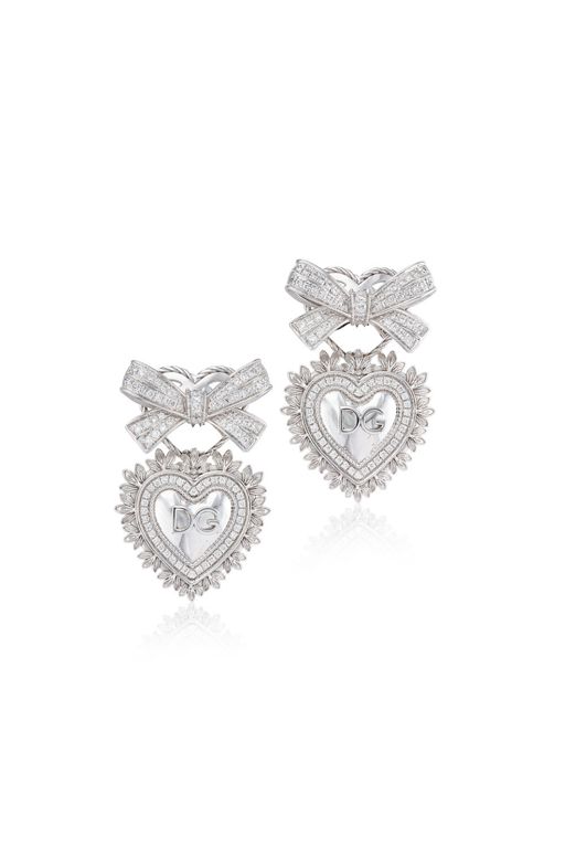 Pair of 18k Gold Diamond Earrings