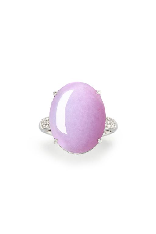 18k Gold Jadeite and Diamond Ring