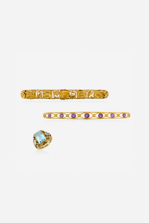 14k Gold Multi-Gem Jewelry Set