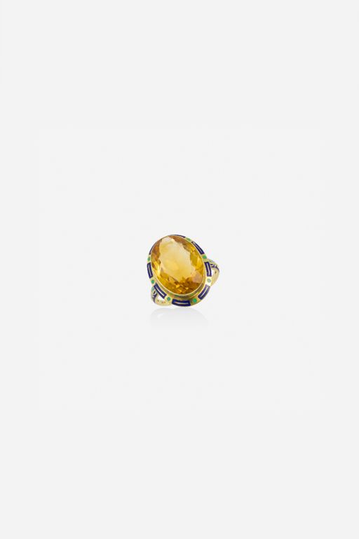 14k Gold Citrine Ring