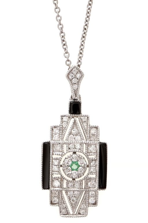 18k Gold Multi-Gem Pendant Necklace