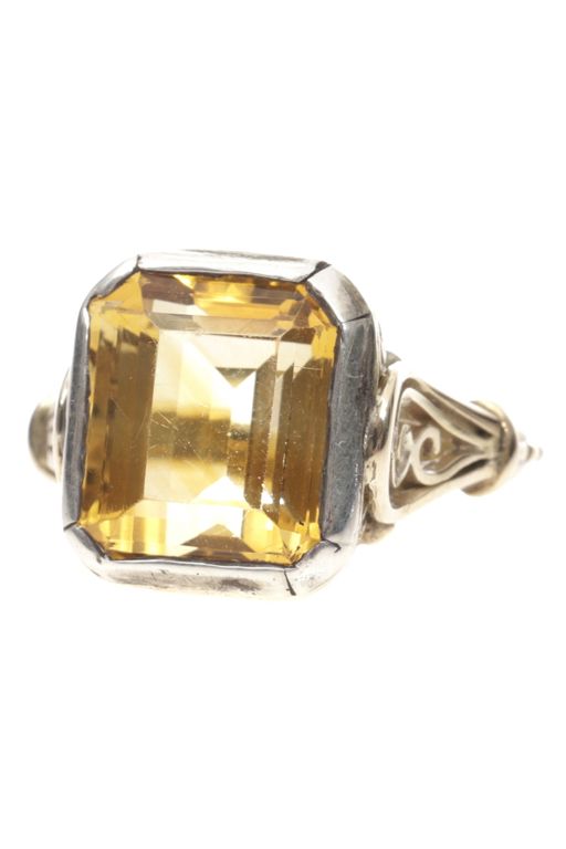 14k Gold and Silver Citrine Ring