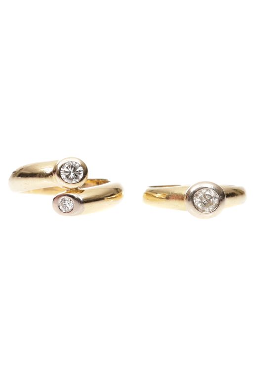 Two Gold Diamond Rings