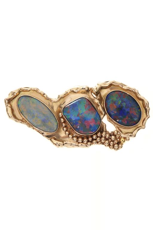 14k Gold Opal Brooch