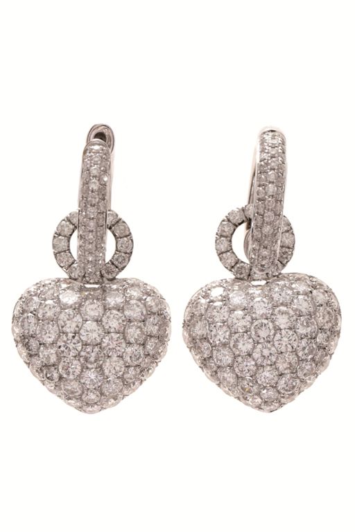 Pair of 18k Gold Diamond Earrings