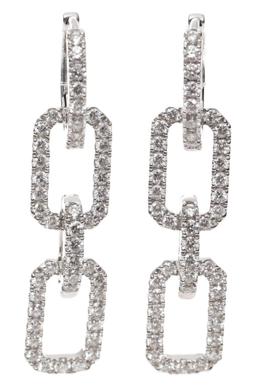 Pair of 18k Gold Diamond Earrings