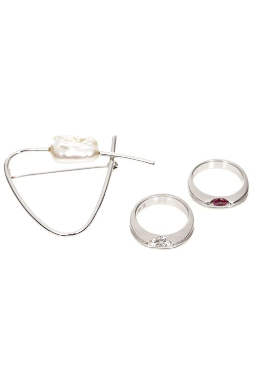 14k Gold Diamond and Pearl Jewelry Set