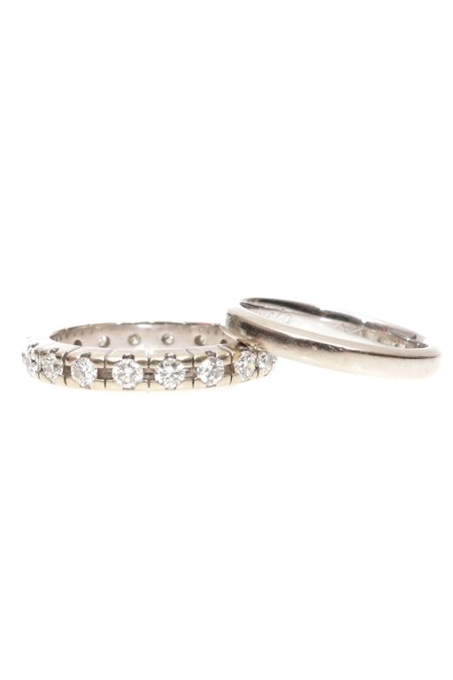 Two 14k Gold Diamond Rings
