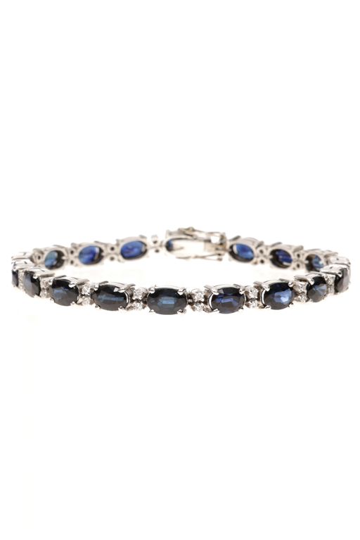 18k Gold Sapphire and Diamond Bracelet