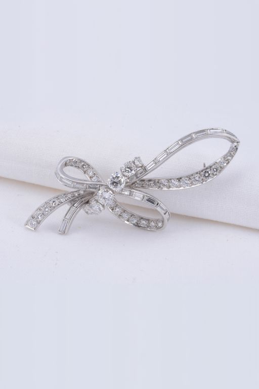 Platinum Diamond Brooch
