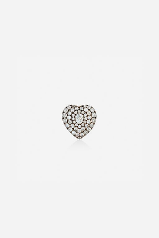 Gold and Silver Diamond Brooch
