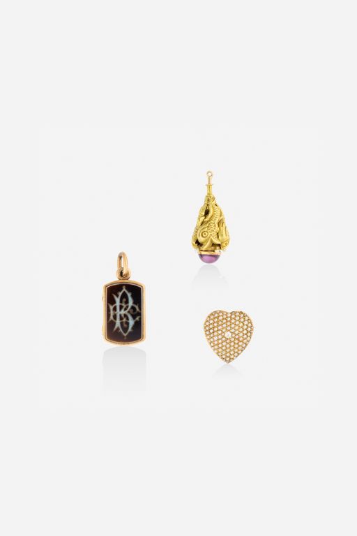 Three-Piece Gold Multi-Gem Jewelry Set
