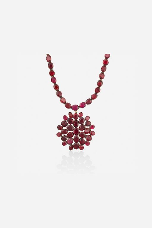 Gold Garnet Necklace