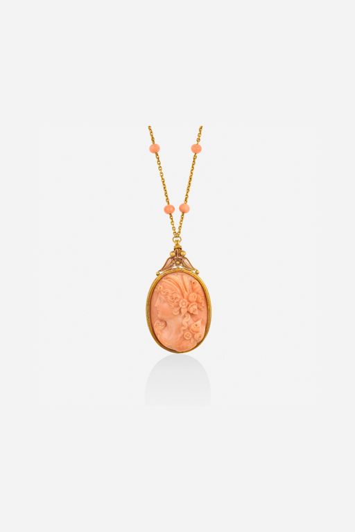 Gold Pendant/Brooch Necklace