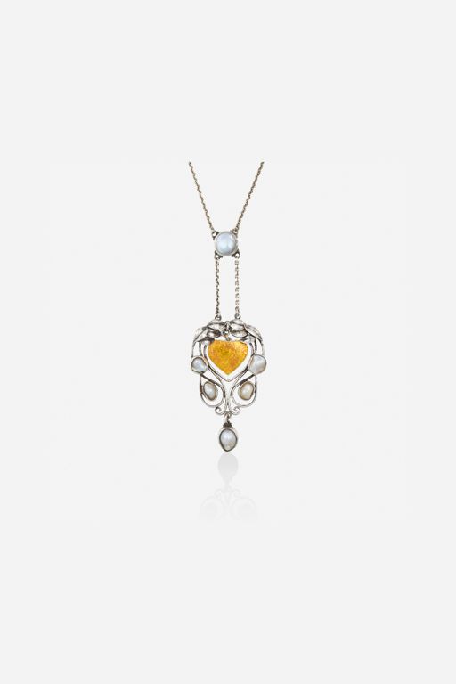 Silver Pearl Pendant Necklace