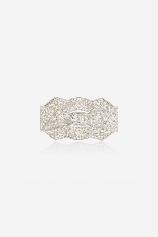 Platinum Diamond Brooch