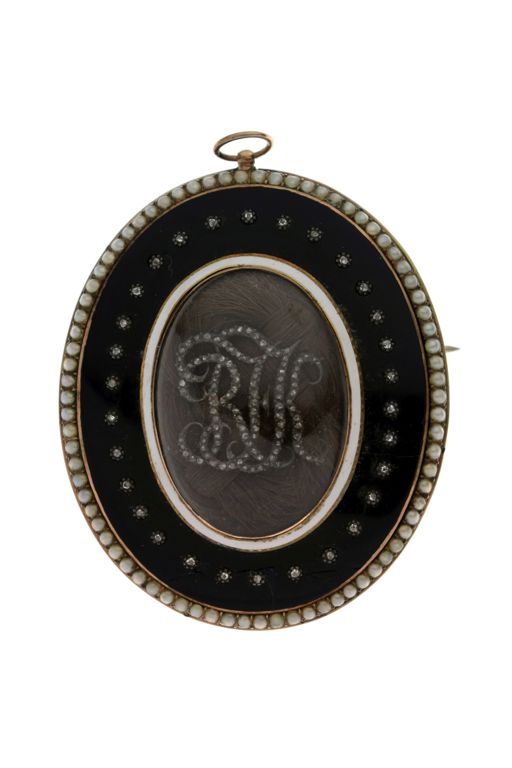 Rose Metal Diamond and Pearl Pendant/Brooch
