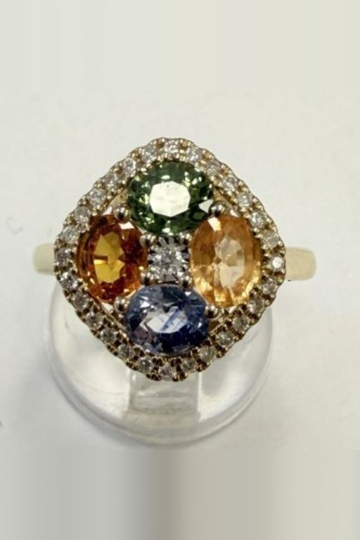 18k Rose Gold Sapphire and Diamond Ring