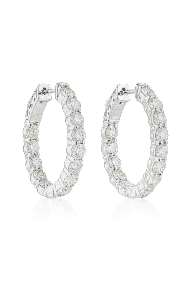 Pair of 14k Gold Diamond Earrings