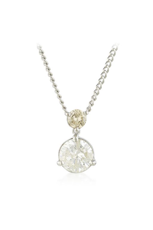 Platinum Diamond Pendant Necklace