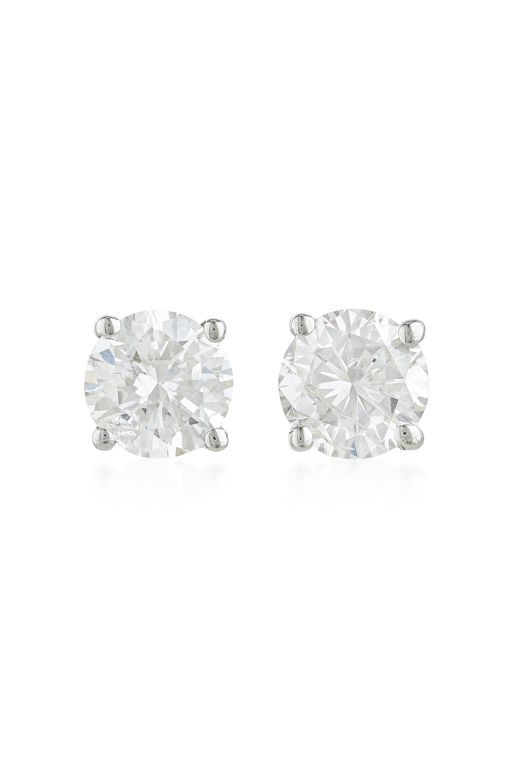 Pair of 14k Gold Diamond Earrings