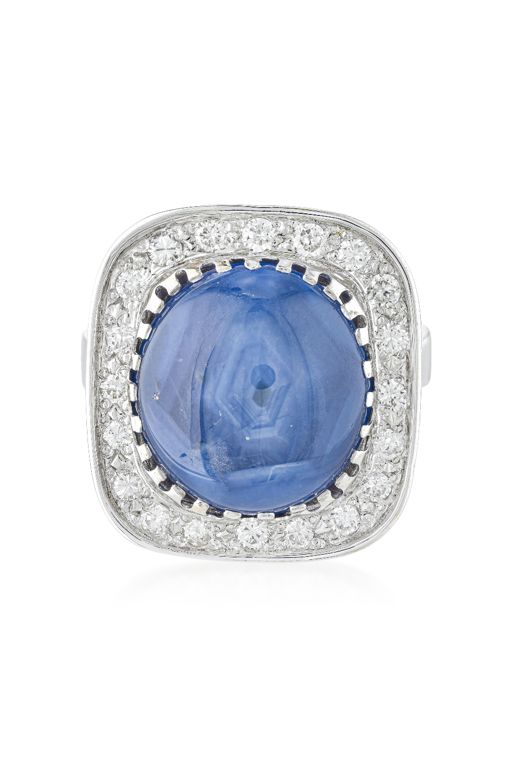 18k Gold Sapphire and Diamond Ring