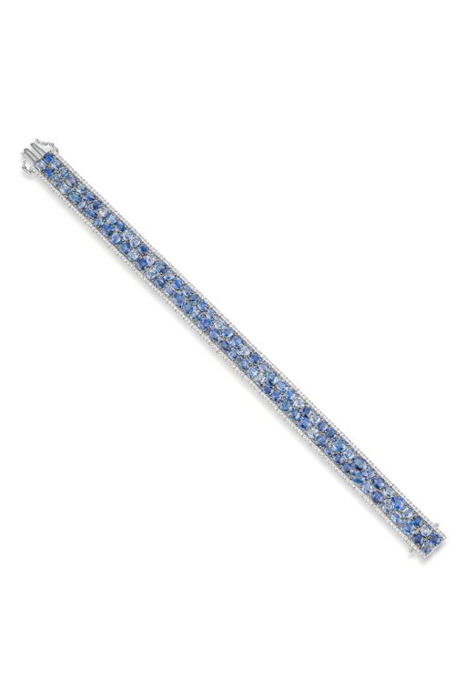 18k Gold Sapphire and Diamond Bracelet