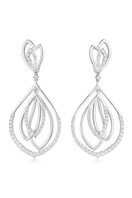 Pair of 14k Gold Diamond Earrings